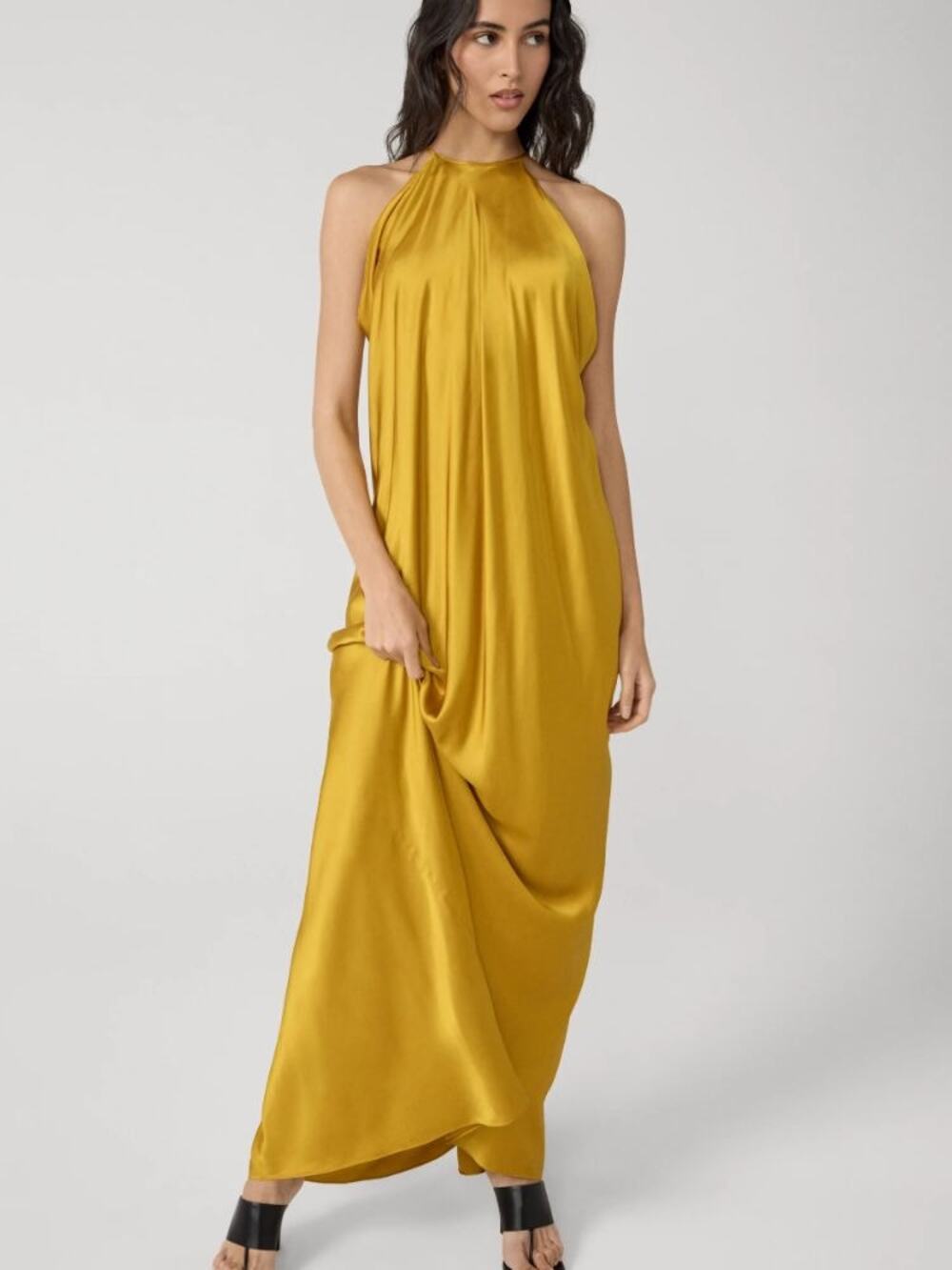 NWT Diane Von Furstenberg Tansy Maxi Dress Yellow Size Large
